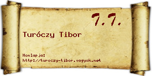 Turóczy Tibor névjegykártya