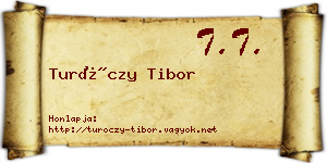 Turóczy Tibor névjegykártya